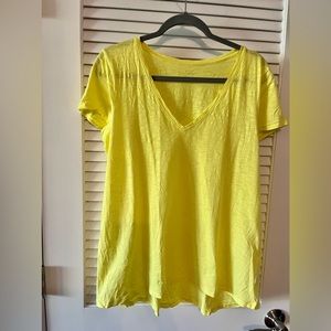 Lilly Pulitzer Etta top, bright yellow, Large, EUC